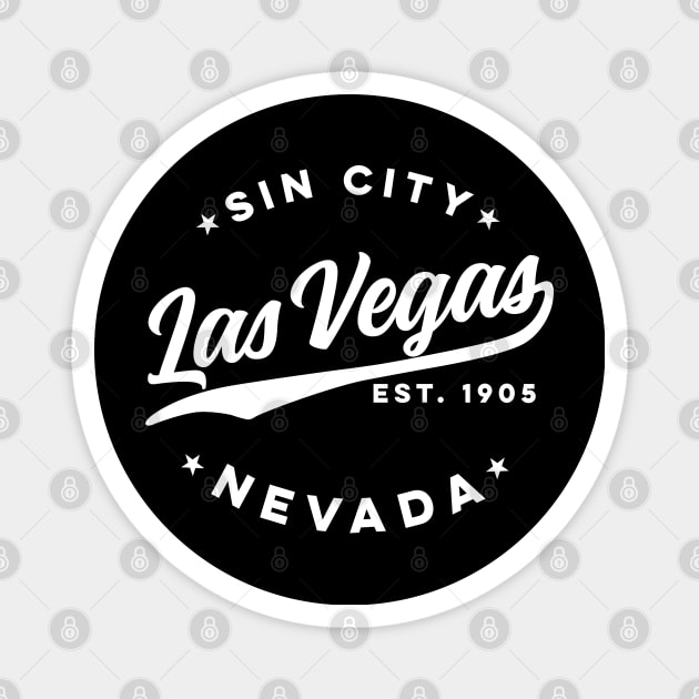 Sin City Las Vegas Nevada (White) Magnet by DetourShirts